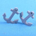 Coastal Charm Wooden Anchor Embellishments 4pc set