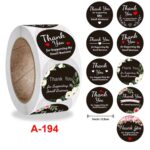 Thank you sticker A-194 (1inch roll)