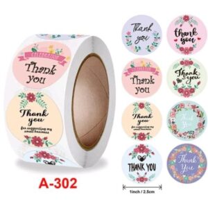 Thank you sticker A-302 (1inch roll)