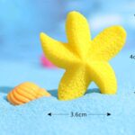 Mini Yellow Starfish Decorative Accent 4pc set