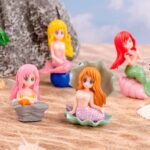 Mini Mermaid Resin Figurines 4pc set